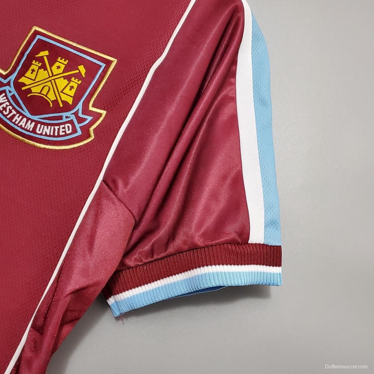 Retro 99/01 West Ham United Home Jersey