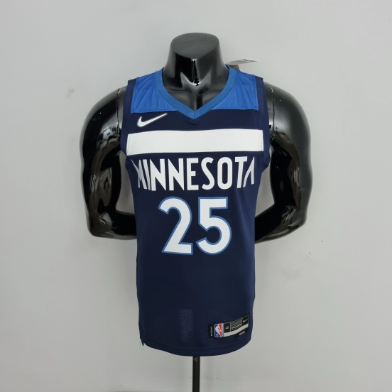 75th Anniversary Minnesota Timberwolves Rose #25 Royal Blue NBA Jersey