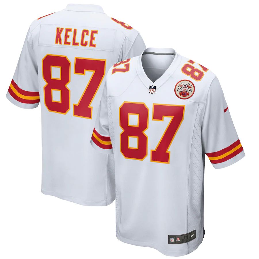 Men's Travis Kelce White Player Limited Team Jersey