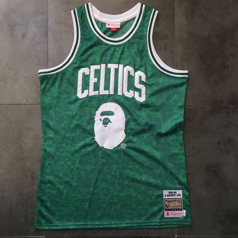 Men's BAPE Green Retro Classic Team Jersey