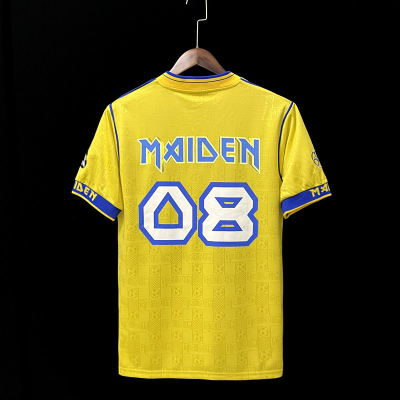 Retro 2008 West Ham Iron Maiden Yellow Jersey
