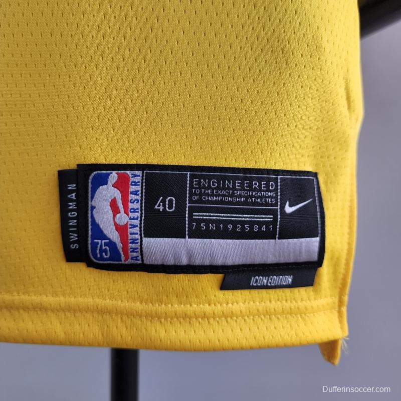 75th Anniversary IRVING #2 Los Angeles Lakers Yellow NBA Jersey