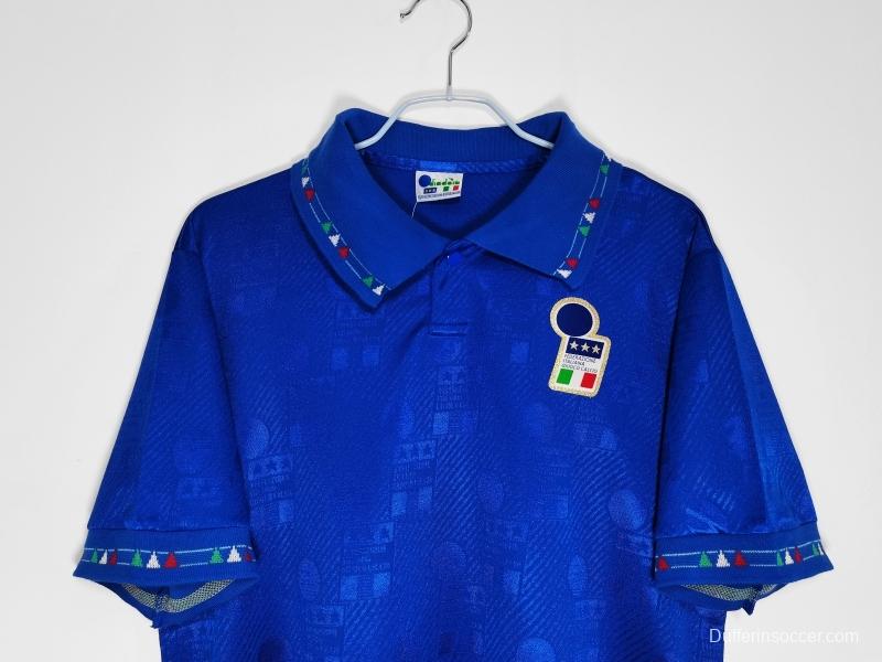 Retro 1994 Italy Home Soccer Jersey