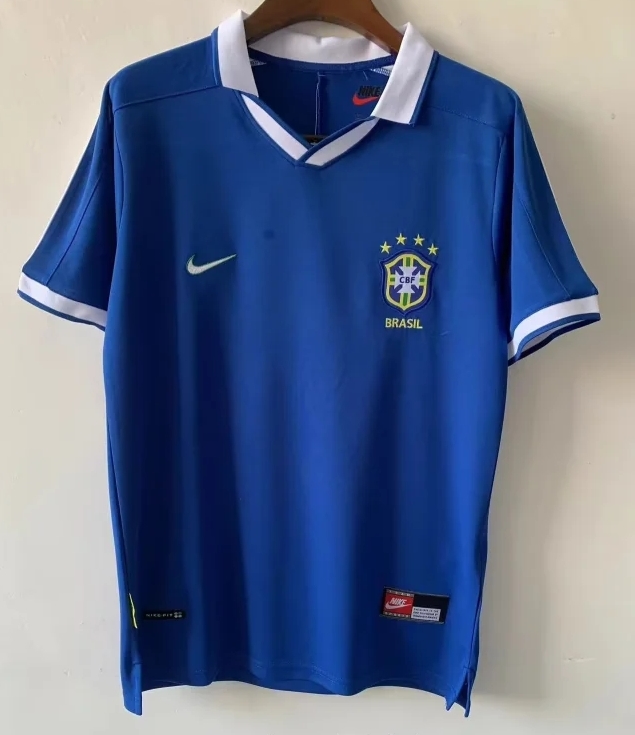 Retro 1970 Brazil Away Blue Jersey