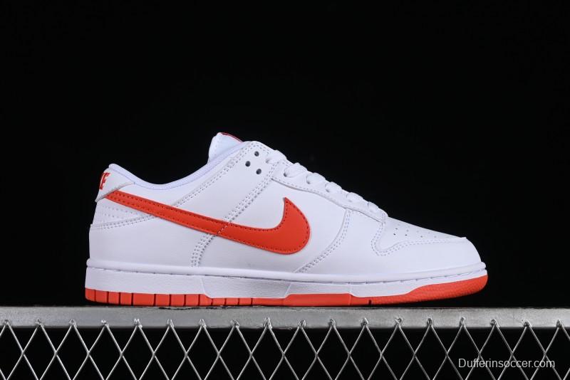 Nike SB Dunk Low White Orange Low-Top Casual Skateboarding Shoes - DV0831-103