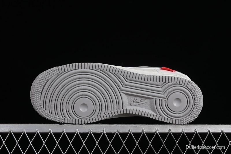Supreme x Nike Air Force 1 '07 Low Beige Grey Casual Skate Shoes - HD1968-018
