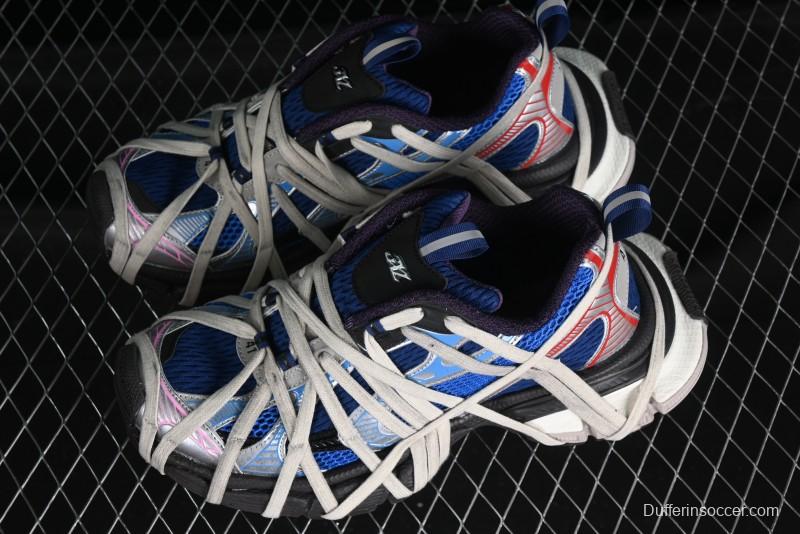 Balenciaga Phantom Sneaker 10th Generation Lace-Up Running Shoes with Transparent Heel Strap - W3XLL0525