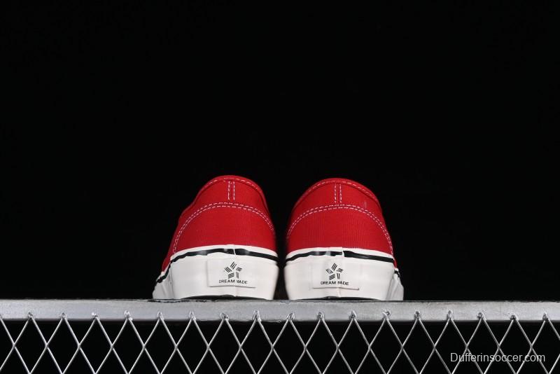 Kamiya x Vulcanize Sneaker 23AW High-End Line Mihara Yasuhiro Dissolution Red Shawn Yue Same Style Painted Letters Low-Top Canvas Shoes