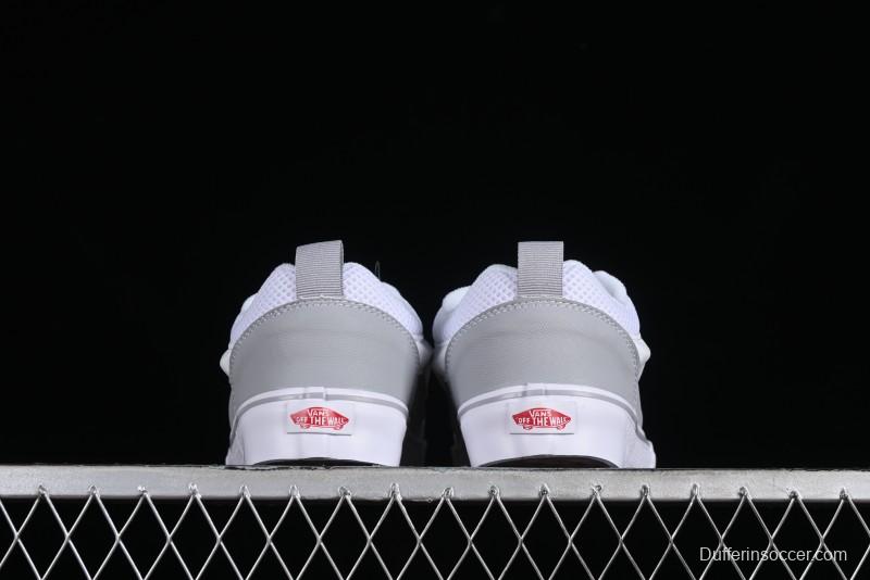 Vans Classics Knu Skool Chunky Tongue Retro Sneakers in Grey White - VN0009QCYF9