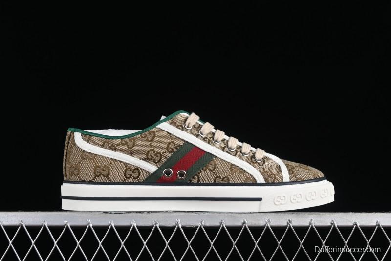 Gucci Tennis 1977 Print Sneaker Retro Casual Canvas Shoes - 02JPO9064