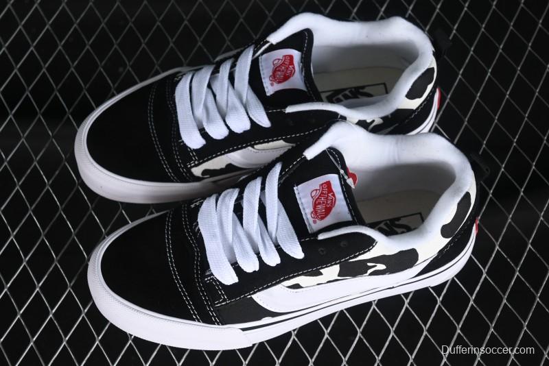 Vans Classics Knu Skool Cow Print Chunky Tongue Skate Shoes - VN0009QCB9P