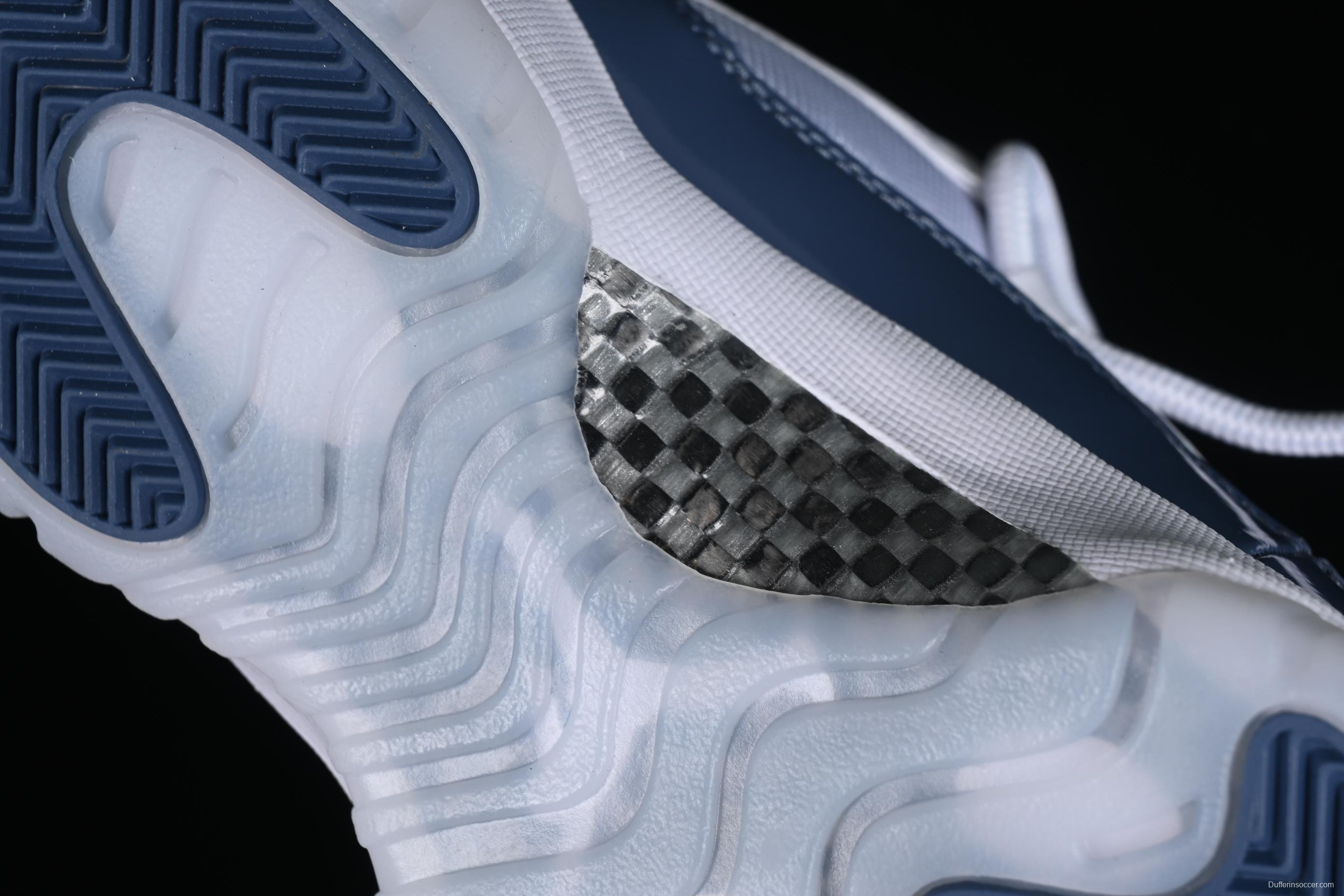 Nike Air Jordan 11 Low "Diffused Blue" Retro Basketball Shoes with Patent Leather Accents - FV5104-104