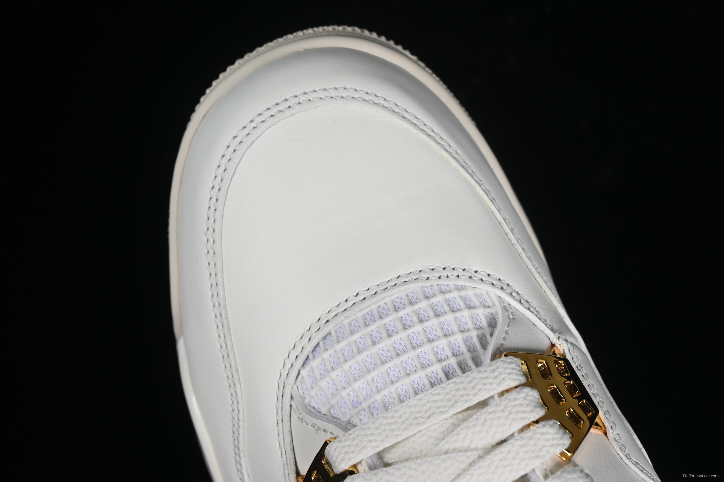 Nike Air Jordan 4 Retro Metallic Gold Basketball Shoes - AQ9129-170