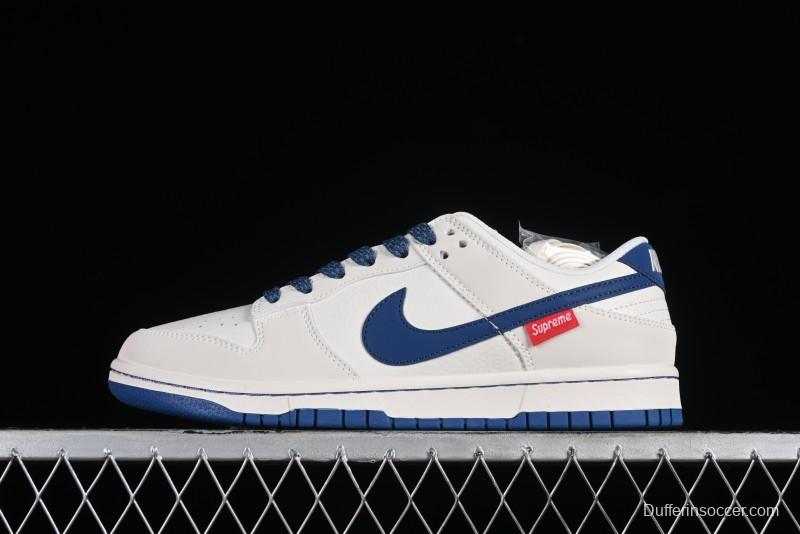 Supreme x Nike SB Dunk Low Casual Skate Shoes with Zoom Air Cushion - DQ1098-335