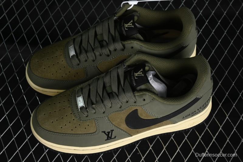 Nike Air Force 1 '07 Low LV Collaboration - Military Green Casual Sneakers - BA8806-223
