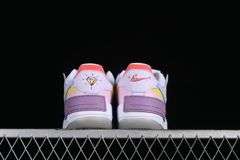 Nike Air Force 1 Shadow Lightweight Elevated Low-Top Versatile Sneakers - CW2630-141