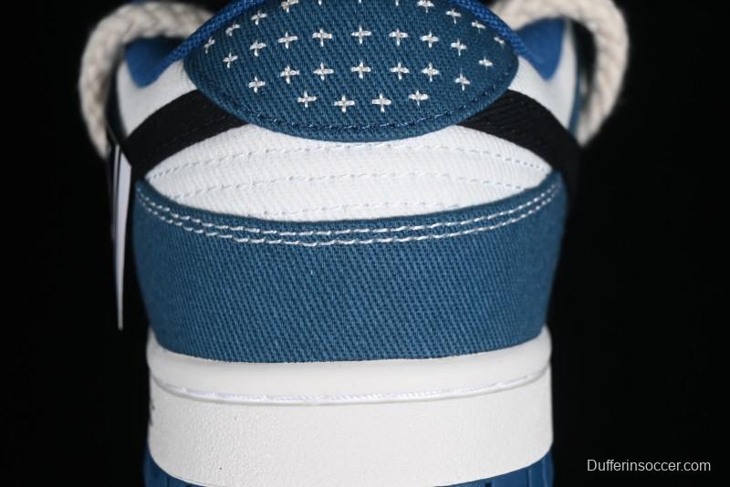 Nike Dunk Low High Street Style Ocean Protection Deconstructed SB Lace-Up Casual Skate Shoes - DV0834-101
