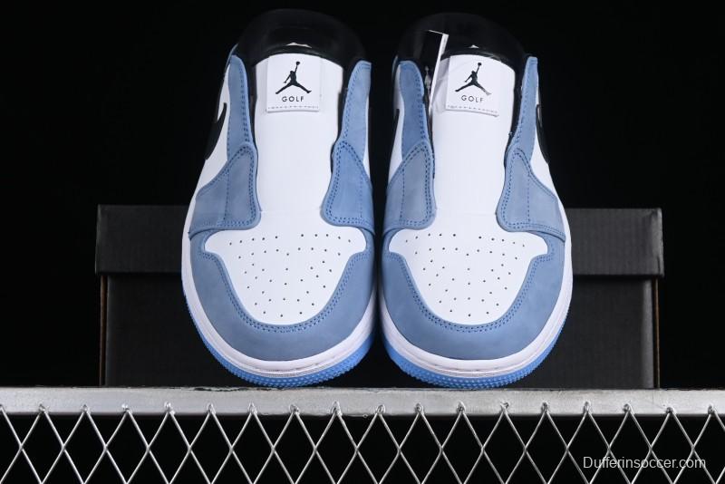 Nike Air Jordan 1 Mule Golf Shoes with University Blue Colorway - FJ1214-400