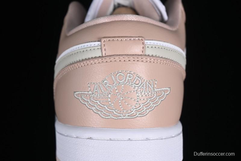 Nike Air Jordan 1 Low AJ1 White Pink Low-Top Casual Sneakers - DC0774-120