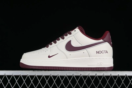 Nike Nocta x Nike Air Force 1 '07 Low Casual Sneakers with 3M Reflective Details and Full-Length Air Cushion - NO0224-022