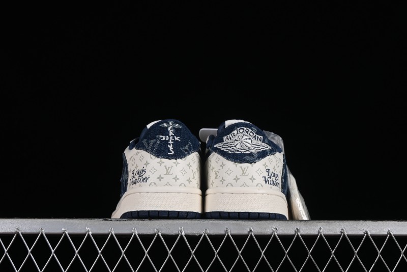 Nike Air Jordan 1 Low OG SP Travis Scott x Fragment Design Retro Sneakers with Reverse Swoosh - SJ2068-004