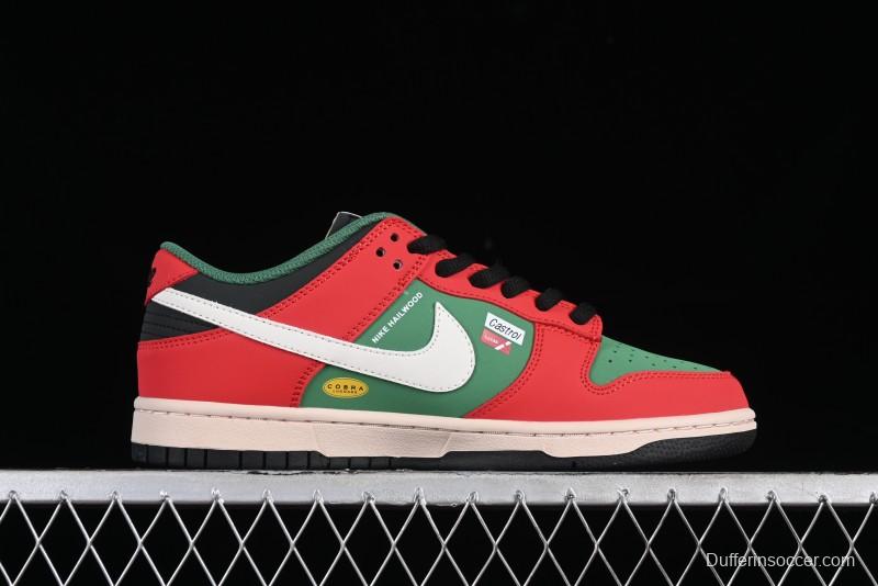 Nike SB Dunk Low Casual Skateboarding Shoes Racing Red/Green - MU0232-361