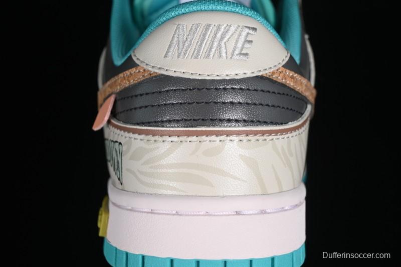 Nike Dunk Low Panda Prank Spring Touchdown Spring Forward Brown Green SB Strap Low Top Casual Skate Shoes - DV0834-101