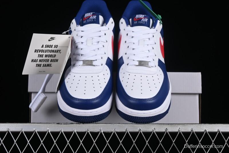 Nike Air Force 1 '07 Low White Blue Red Casual Shoes - CZ9164-100