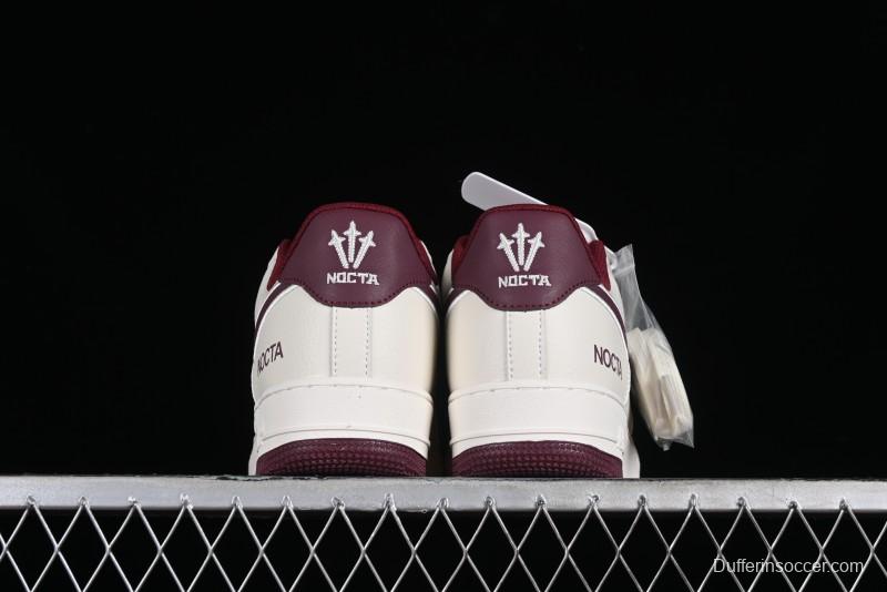 Nike Nocta x Nike Air Force 1 '07 Low Casual Sneakers with 3M Reflective Details and Full-Length Air Cushion - NO0224-022