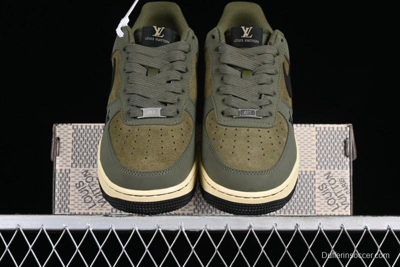 Nike Air Force 1 '07 Low LV Collaboration - Military Green Casual Sneakers - BA8806-223