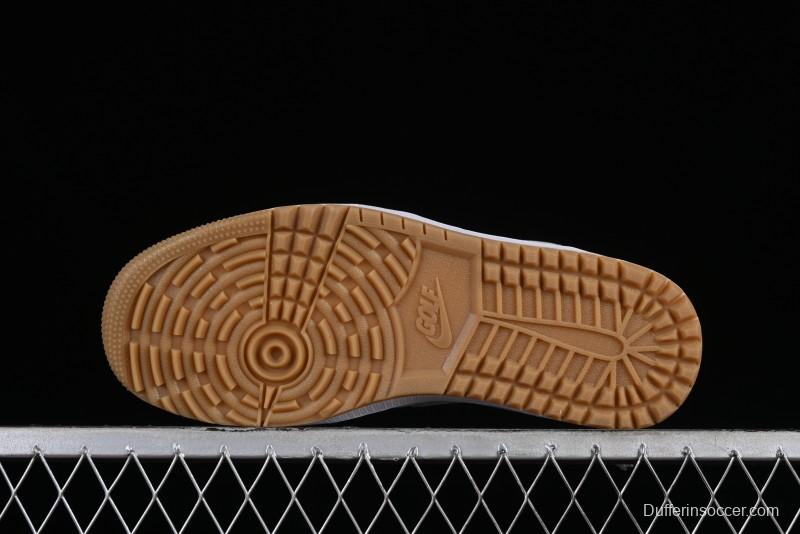 Nike Air Jordan 1 Low Golf Shoes White with Gum Sole - DD9315-111