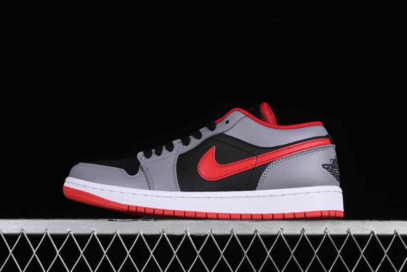 Nike Air Jordan 1 Low AJ1 Cement Grey Low-Top Casual Sneakers - 553558-060