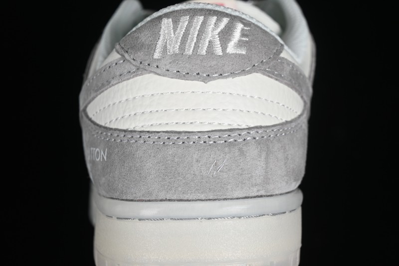 Nike SB Dunk Low LV Collaboration - Beige Grey Crystal Sole Night Light Anniversary High-End Custom Low-Top Casual Sneakers - CR8033-503
