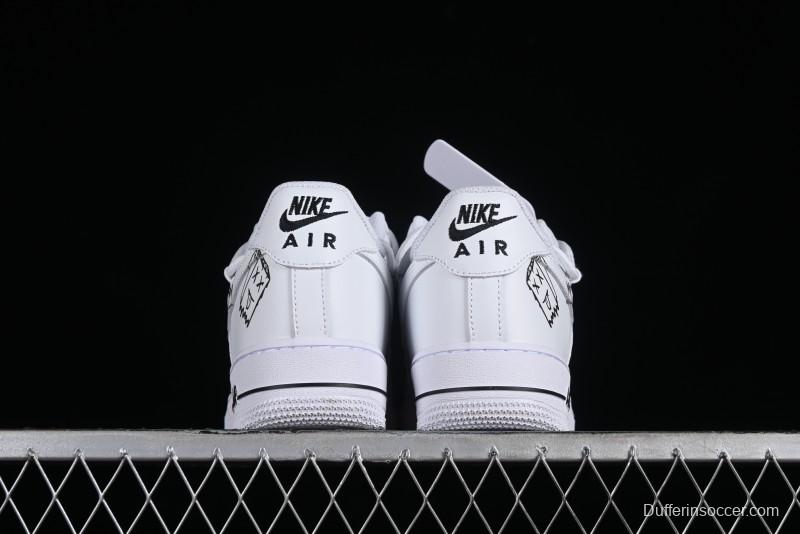 Nike Air Force 1 '07 Low Graffiti Casual Sneakers - CV9879-541
