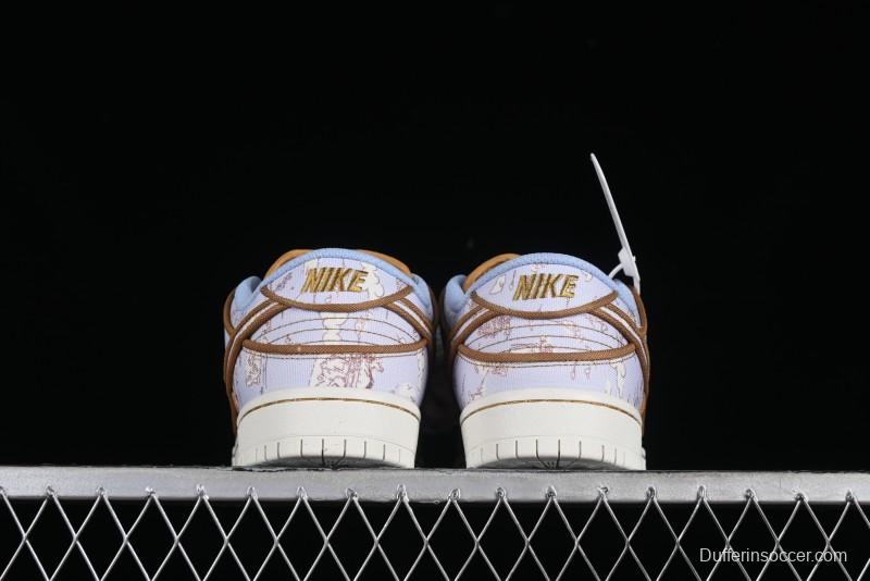 Nike SB Dunk Low Premium "Pastoral Print" Skateboarding Shoes - FN5880-001