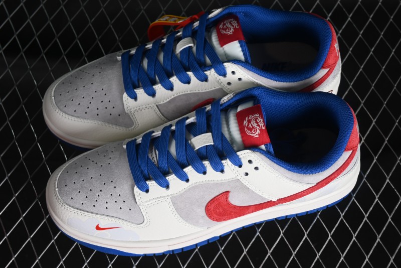 Nike SB Dunk Low Chinese New Year Limited Edition - Red Fortune Sky High Anniversary Premium Custom Low-Top Casual Sneakers - CR8033-504