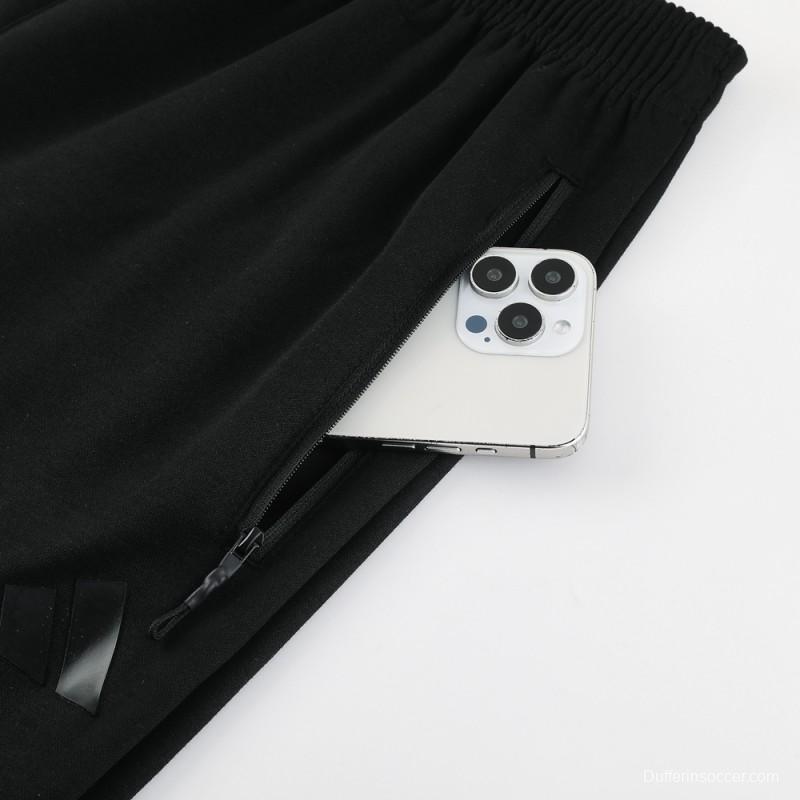 2024 Adidas Black Hoodie Full Zipper Jacket +Long Pants