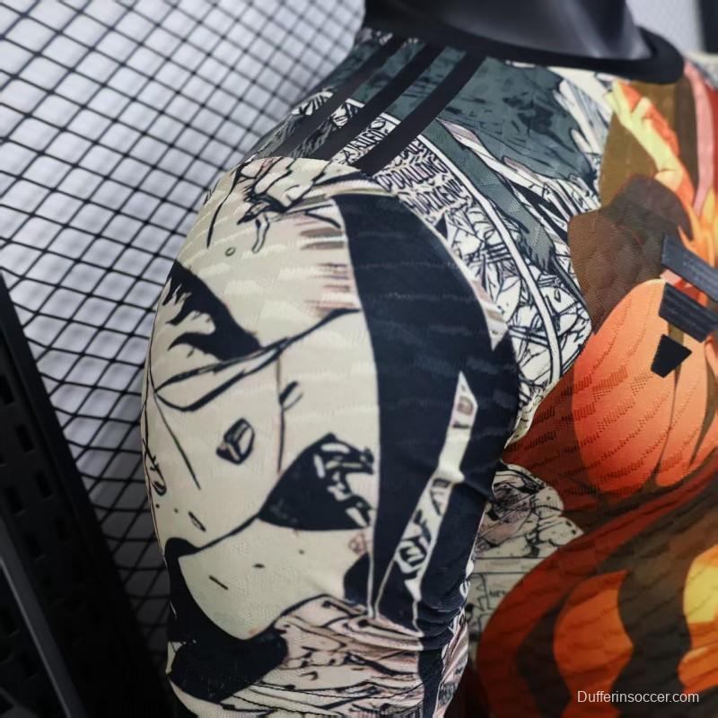 Player Version 2025 Japan White with Naruto Anime Character Graphic Jersey