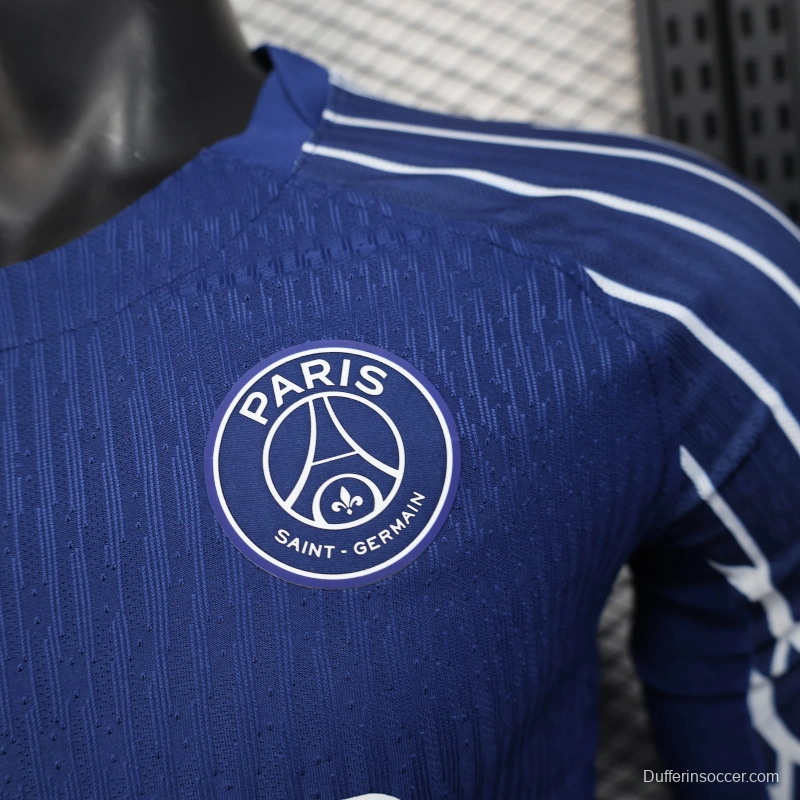 24/25 Player Version PSG Forth Blue Long Sleeve Jersey