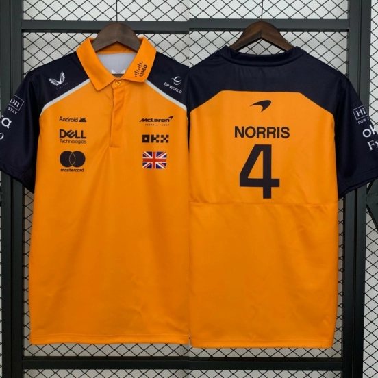 2025 Polo F1 Formula Orange Mclaren Norris Jersey