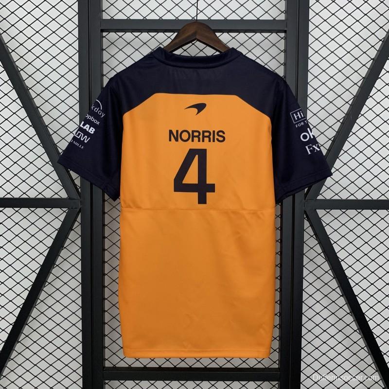2025 F1 Formula Orange/Black Mclaren Norris T-Shirt