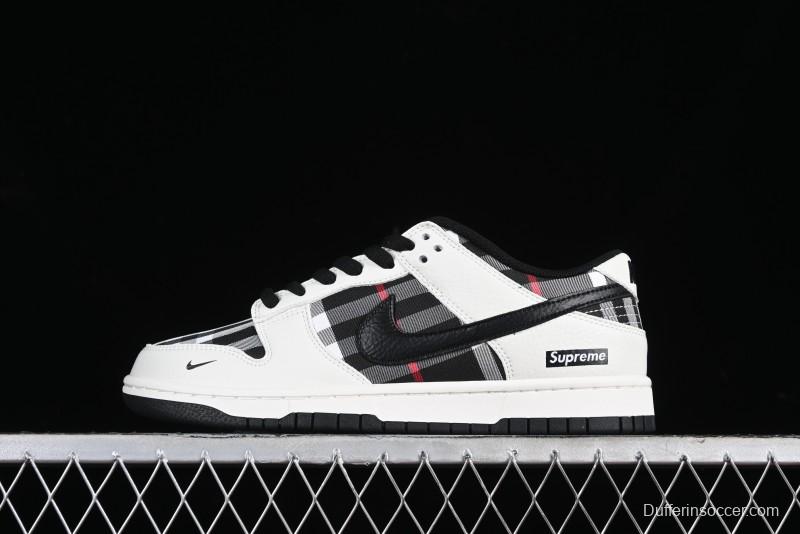 Nike SB Dunk Low Supreme Plaid Colorway Low-Top Casual Skateboarding Shoes - SP1098-071