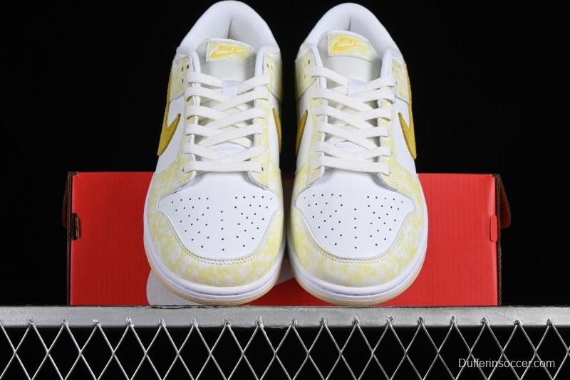 Nike SB Dunk Low Premium Yellow White SB Shattered Backboard Fashion Casual Skate Shoes - DM9467-700