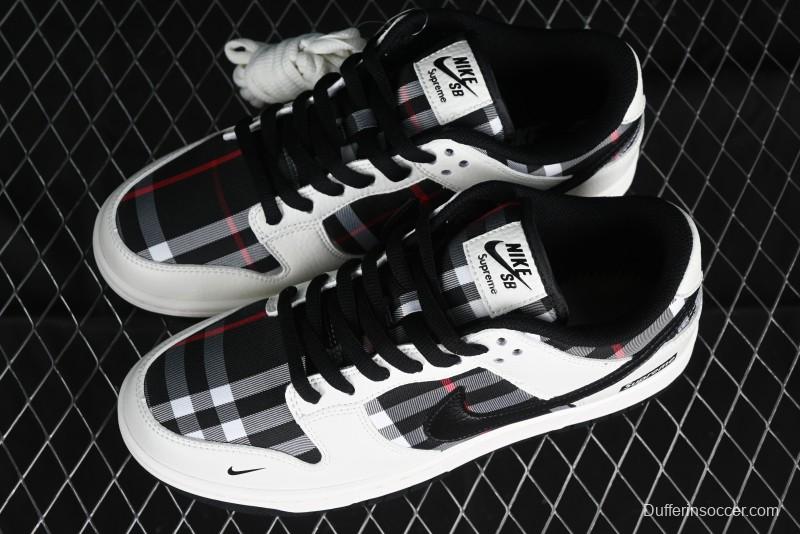 Nike SB Dunk Low Supreme Plaid Colorway Low-Top Casual Skateboarding Shoes - SP1098-071