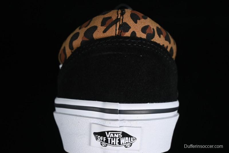 Vans Old Skool Classic Retro Low-Top Canvas Sneakers with Leopard Print and Slip-Resistant Sole - VN000CR5CJK