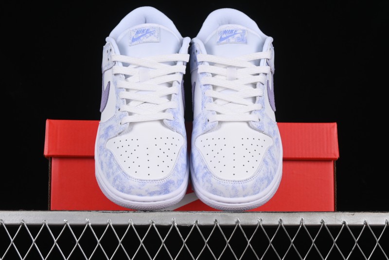 Nike SB Dunk Low Premium White Light Purple Skateboarding Shoes - DM9467-500