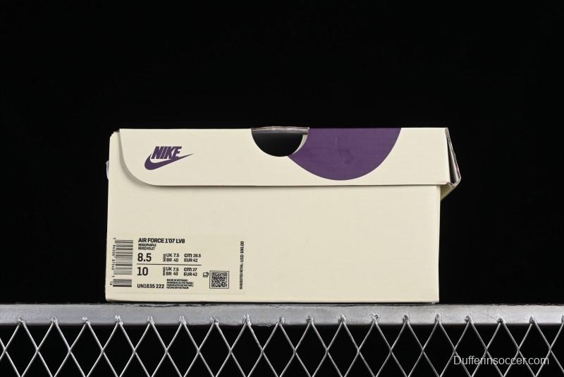 Stussy x Nike Air Force 1 '07 Low Retro Casual Sneakers with Reflective Military Purple - UN1635-222