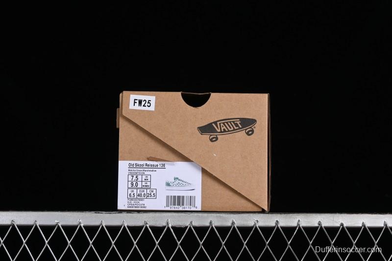 Vans Old Skool Reissue 136 Checkerboard Green Retro Canvas Shoes - VN000MT6V0N