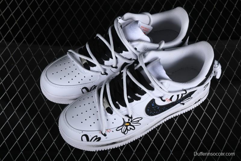 Nike Air Force 1 '07 Low Daisy Print Casual Sneakers with Lace-Up - ZH0316-025