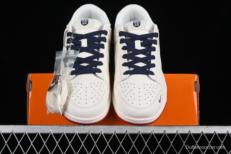 Nike SB Dunk Low LV Collaboration - Beige Red Blue Dual Color Anniversary High-End Custom Low-Top Casual Sneakers - XX2025-333